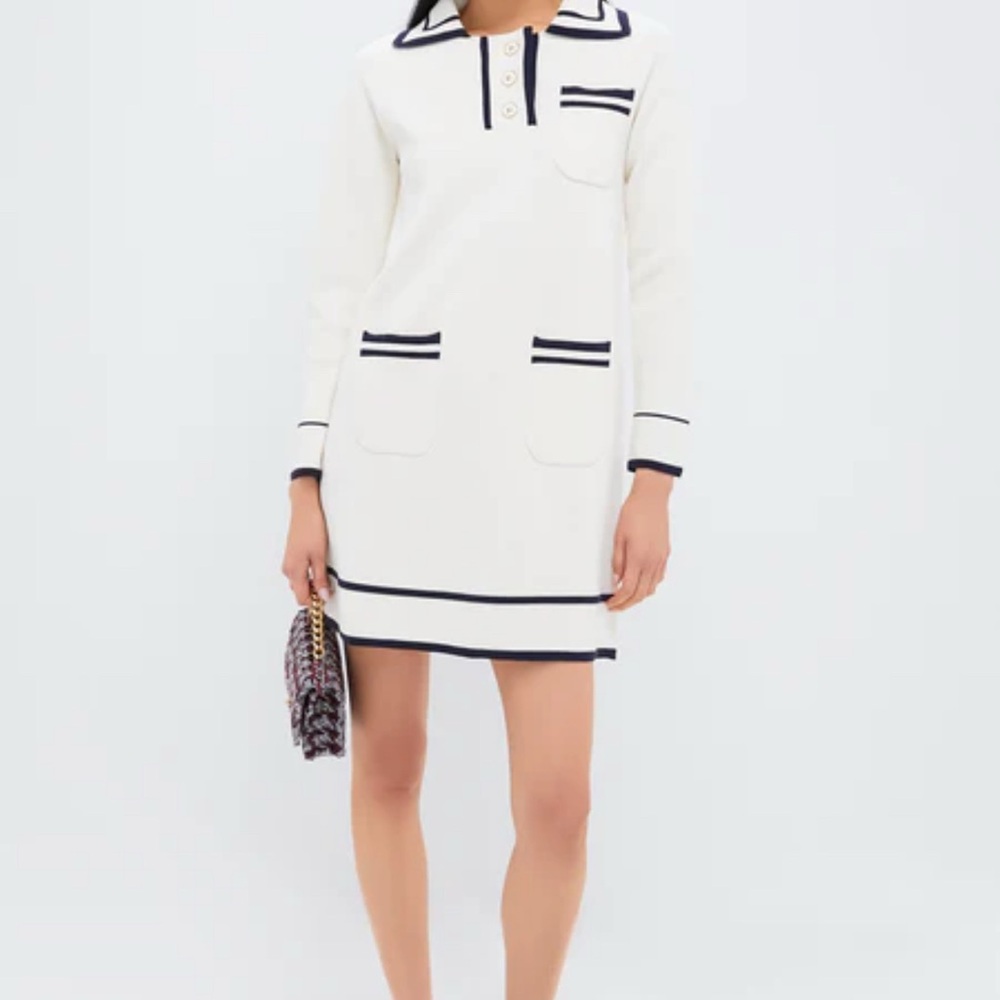 Tuckernuck White Dress with Black Accents